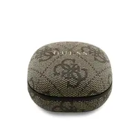 Bezdrátová sluchátka Guess PU 4G Script Logo ENC TWS, hnědá