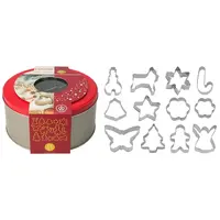 Sada nerezových vykrajovátek v kovovém boxu VÁNOCE 13 ks