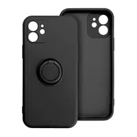 Zadní kryt SILICONE RING Case pro Apple iPhone 7 / 8 / SE 2020 / SE 2022, černá