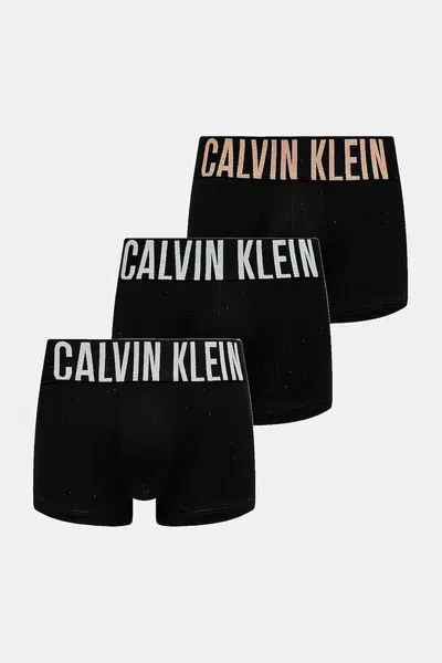 Boxerky Calvin Klein Underwear 3-pak pánske, čierna farba, 000NB3611A