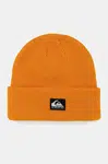 Čiapka Quiksilver oranžová farba, z hrubej pleteniny