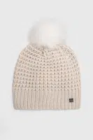 Čiapka Helly Hansen biela farba, z hrubej pleteniny