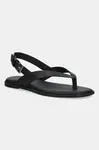 Kožené sandále Tommy Hilfiger COLOR BLOCK THONG FLAT SANDAL