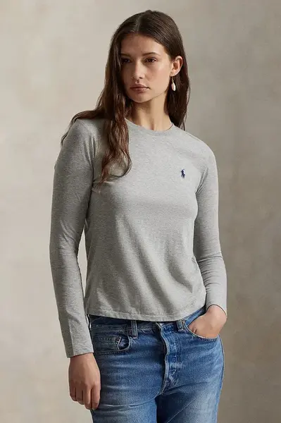 Bavlnené tričko s dlhým rukávom Polo Ralph Lauren