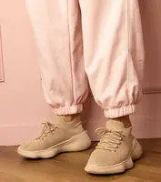 Gemre Béžové športové tenisky s ponožkovým zvrškom Zurry