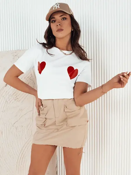 Dámske tričko s potlačou PALIS Farba Biely DSTREET