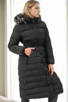 Z6779 DEWBERRY WOMEN'S COAT-BLACK-1
