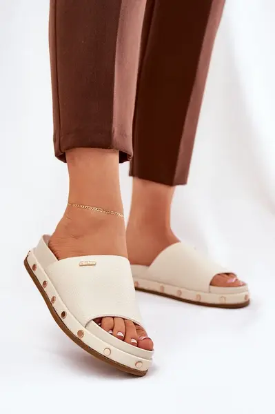 BIG STAR SHOES Dámske platformové sandále Big Star NN274A746 Beige