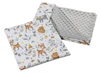 Medi Partners Quilt 55x75 + pillow 35x30 cotton + minky – Jelonki + gray minky