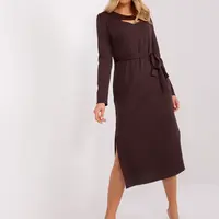 Dress-LK-SK-509447.75P-dark brown