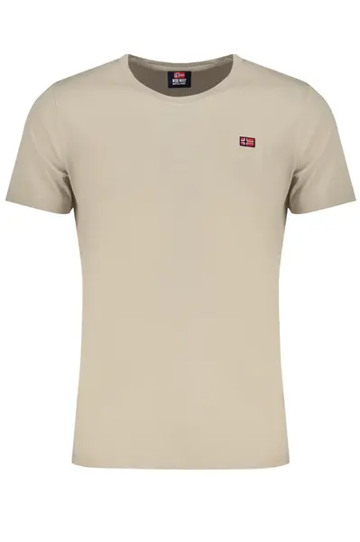 Béžové pánske tričko s krátkym rukávom