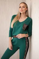 Set with a panther motif green