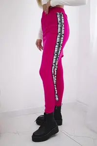 Pants/suit with fuchsia selfie lettering