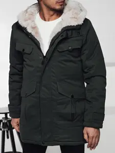 Zimná parka s kapucňou, zelená