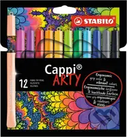 STABILO Cappi - ARTY - balenie 12 ks (Vláknový fix  s krúžkom na vrchnáčik)