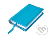 Kožený obal se záložkou: Modrá
