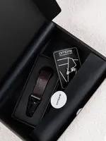 Ombre Men's travel style gift set - silver pin and key ring