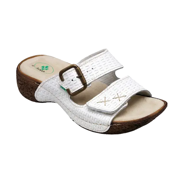 SANTÉ Dámské pantofle N/109/1/01 BÍLÁ v.40