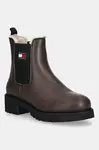 Kožené kotníkové boty Tommy Jeans TJW CHELSEA BOOT WL