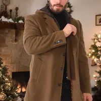 PLT8376 DEWBERRY PÁNSKY KABÁT - SVETLÝ ŤAVIA FARBA