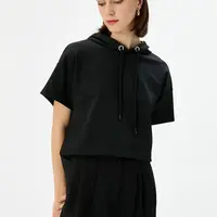 Koton mikina s kapucňou, krátky rukáv, pravidelný strih