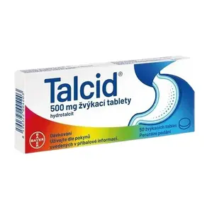 TALCID Žvýkací tablety 500mg 50 tablet