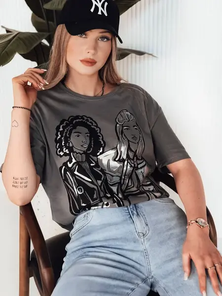 Dámske tričko COMIS, tmavosivé