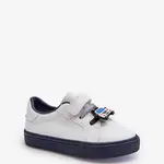 Boto Detské tenisky s suchým zipsom bielo-modré Pennyn