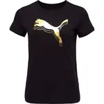 Puma ESSENTIALS METALLIC TEE Dámske tričko, čierna, veľkosť