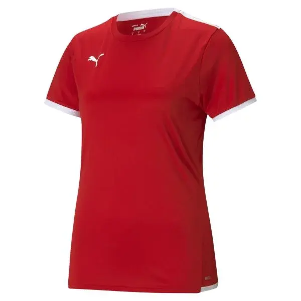 Puma TEAMLIGA JERSEY TEE W Dámske futbalové tričko, červená, veľkosť