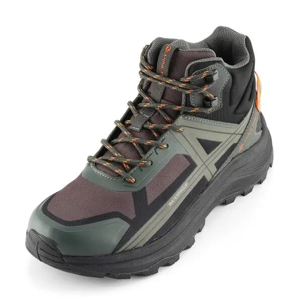 ALPINE PRO ARLES MID Pánska outdoorová obuv, khaki, veľkosť