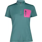 CMP WOMAN T-SHIRT FREE BIKE Dámsky cyklistický dres, tmavo zelená, veľkosť