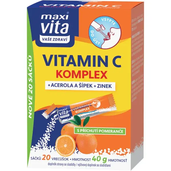 VITAR MAXI VITA VIT.C KOMP.+ ACER.+ ŠÍPKY+ZN,20 STICK Výživový doplnok, , veľkosť