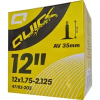 Quick AV12.5 x 1.75-2.125 35mm Cyklistická duša, čierna, veľkosť