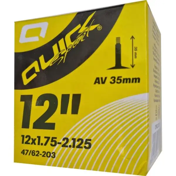 Quick AV12.5 x 1.75-2.125 35mm Cyklistická duša, čierna, veľkosť