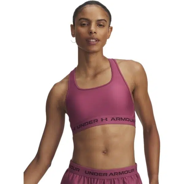 Under Armour CROSSBACK MID BRA Dámska podprsenka, vínová, veľkosť S
