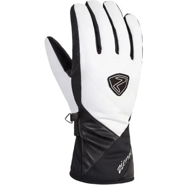 Ziener KAMEA GTX W Dámske lyžiarske rukavice, biela, veľkosť