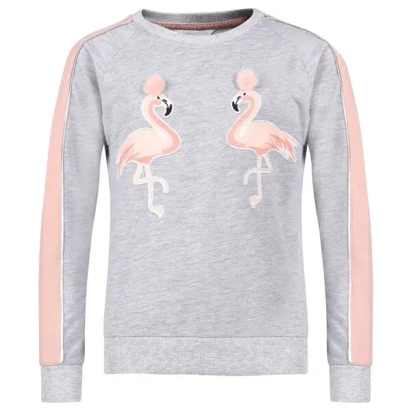 Lewro XIMENA Dievčenská mikina cez hlavu, sivá, veľkosť 164-170