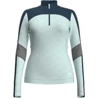 Smartwool W CLASSIC THERMAL MERINO BL CB 1/4 ZB Dámske funkčné tričko, svetlomodrá, veľkosť