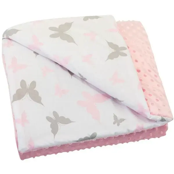 BOMIMI MINK BLANKET Detská obojstranná kombinéza, ružová, veľkosť