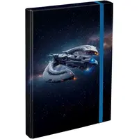 BAAGL VESMÍRNA LOĎ Obal na školské zošity A4, čierna, veľkosť