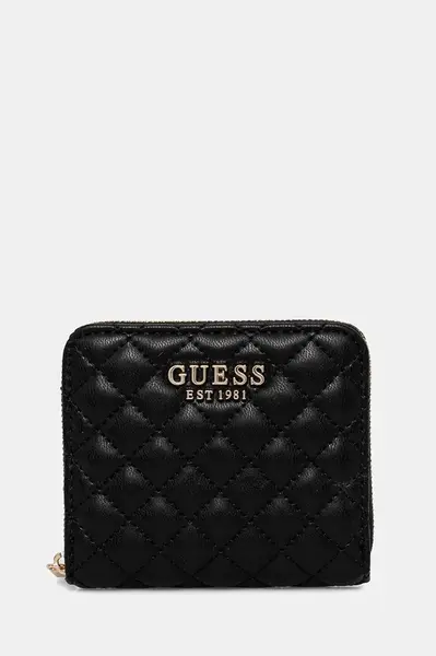 Peněženka Guess ECO RIANEE černá barva, SWQG95 41137