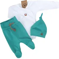 Z&Z 3-dílná soupravička body, polodupačky s provázkem a čepička vel.  62