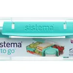 Sistema To Go tříkomorová krabička s nádobou a miskou 1,48 l mátová
