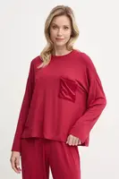 Pyžamové tričko s dlouhým rukávem United Colors of Benetton vínová barva, 3ZEW3M06P