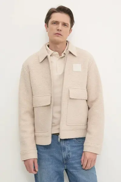 Vlněná košilová bunda Calvin Klein Jeans