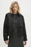 Bunda Answear.LAB dámská, černá barva, přechodná, oversize