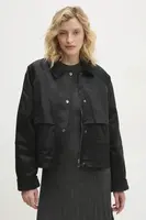 Bunda Answear.LAB dámská, černá barva, přechodná, oversize