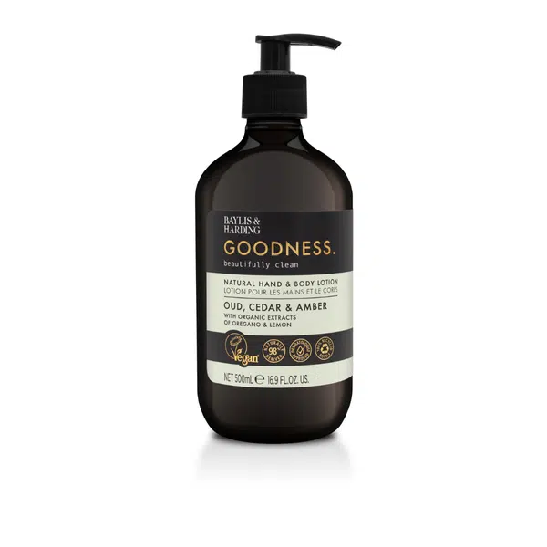 Baylis & Harding Krém na tělo a ruce Oud, Cedr & Ambra 500 ml