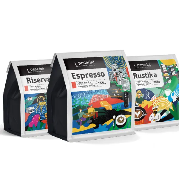 Penerini Balíček hořký Espresso/Rustika/Riserva 3x150 g